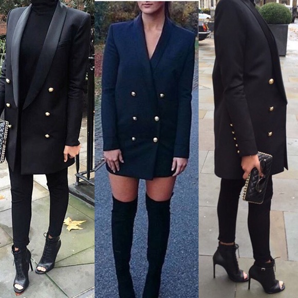 Balmain H&M long wool Jacket